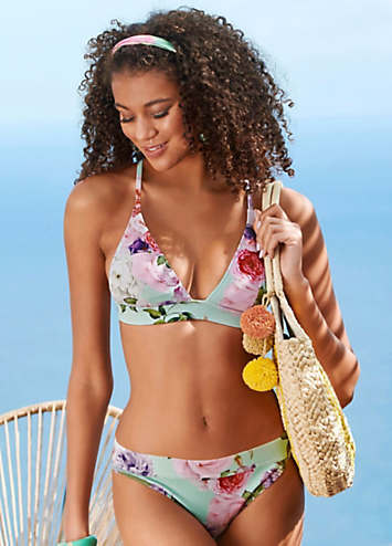 LASCANA Floral Print Triangle Bikini Freemans