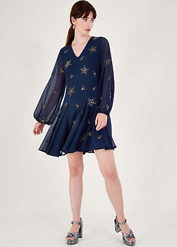 Monsoon Selena Star Embellished Dress Freemans