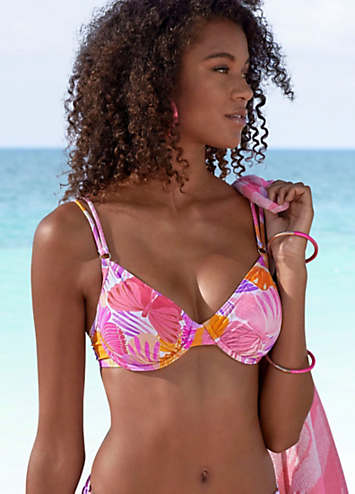 Sunseeker Butterfly Print Underwired Bikini Top Freemans