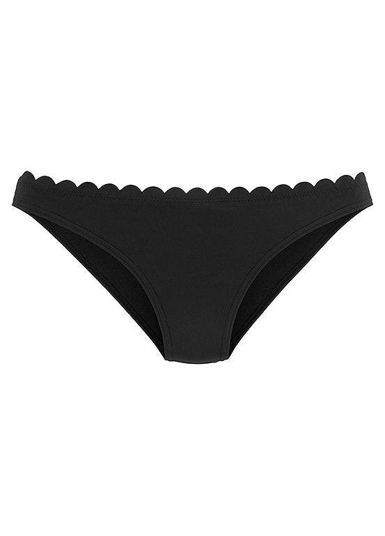 Lascana Scalloped Edge Classic Bikini Bottoms Freemans