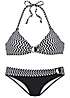 Jette Chevron Print Halterneck Triangle Bikini Set Freemans