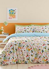 Buzzy Bees Blue Duvet Cover Set (Single & Double) main image 0