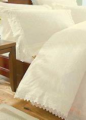 Portfolio Home White Broderie Anglais Duvet Cover and Pillowcase Set ...