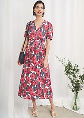 Seasalt Cornwall Multi Belle Fit & Flare Midi Dress | Freemans