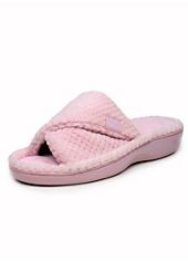 isotoner ladies popcorn cut out sliders