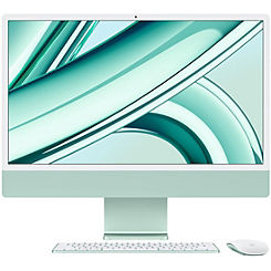 24-Inch iMac with Retina 4.5K Display: Apple M3 Chip with 8-Core CPU & 10-Core GPU, 256GB SSD - Green