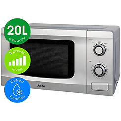 Abode 20L Manual Microwave AMM2001S - Silver