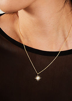 Accessorize 14Ct Gold-Plated Sparkle Star Pendant Necklace