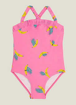 Accessorize Girls Banana Print Swimsuit