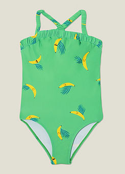 Accessorize Girls Banana Print Swimsuit