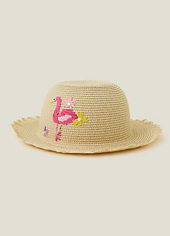 Accessorize Girls Flamingo Floppy Hat
