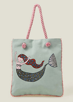 Accessorize Girls Mermaid Shopper Bag