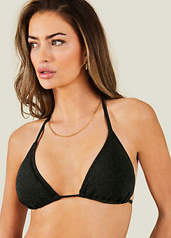 Accessorize Shimmer Triangle Bikini Top