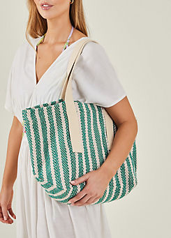 Accessorize Stripe Woven Shoulder Bag
