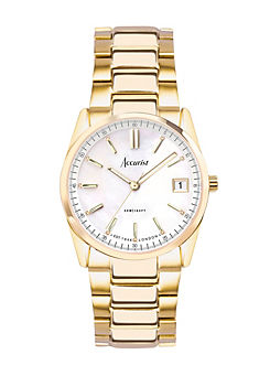 Accurist Ladies Everyday Gold Stainless Steel Bracelet 30mm Watch