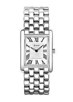 Accurist Ladies Rectangle Stainless Steel Bracelet 26mm Watch