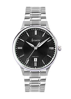 Accurist Men’s Classic Silver Stainless Steel Bracelet Analogue 37mm Watch