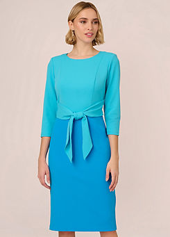 Adrianna Papell Colourblock Tie Front Dress
