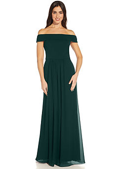 Adrianna Papell Crepe Chiffon Gown
