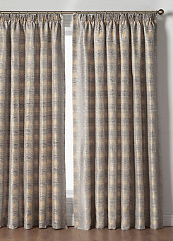 Alan Symonds Reflections Jacquard Lined Pair of Pencil Pleat Curtains