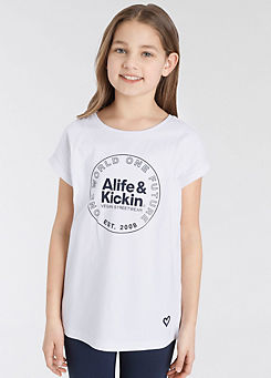 Alife & Kickin Kids Logo Print T-Shirt