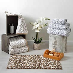 Allure Leopard Jacquard Towels
