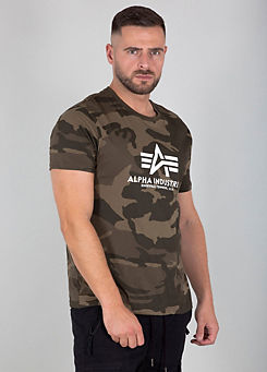 Alpha Industries Logo Print Camouflage T-Shirt