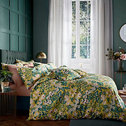 Amanda Holden Ochre Cotswold Floral 180 Thread Count Duvet Cover Set