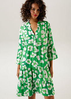 Aniston Floral Print Tunic Dress