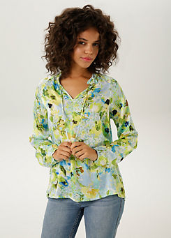 Aniston Long Sleeve Floral Blouse