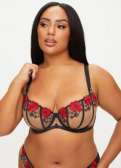Ann Summers Caged Rose Underwired Non Padded Balcony Bra
