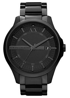 Armani Exchange Mens All Black Bracelet Watch
