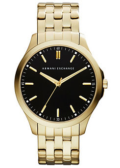 Armani Exchange Mens Gold Plated Bracelet Watch