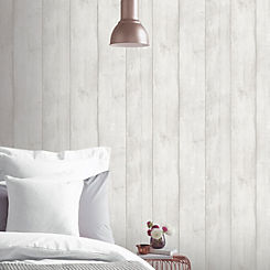 Arthouse Grey Washed Wood Wallpaper