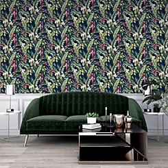 Arthouse Pretty Polly Navy Multi Wallpaper