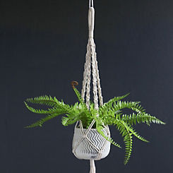 Artificial/Faux Tropical Fern in Hanging Pot