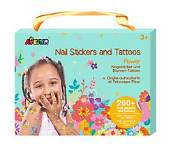 Avenir Nail Stickers & Tattoos Flower Craft Set