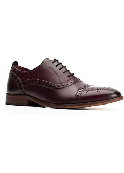 Base London Red Cast Washed Brogue Shoes