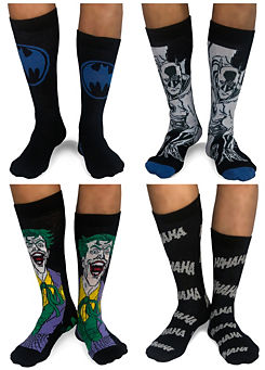 Batman & The Joker 4 Pack Men’s Socks