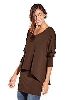 Batwing Sleeve Round Neck Top