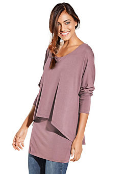 Batwing Sleeve Round Neck Top