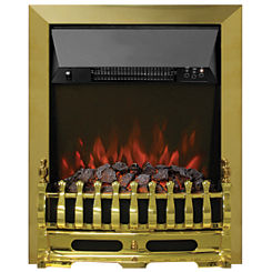 Be Modern Bayden Classic Inset Brass Remote Control Electric Fire