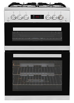 Beko KDG653S 60cm Gas Cooker with Full Width Gas Grill - Silver