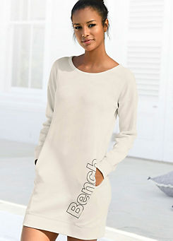 bench logo print sweatshirt dress