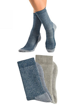 Bench Pack of 2 Wool Blend Ankle Socks