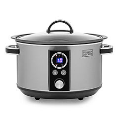 Black and Decker 6.5L Digital Sear & Stew Slow Cooker BXSC16045GB - Stainless Steel & Black