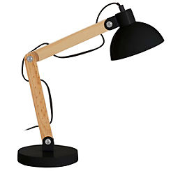 Blake Black Wood Table Desk Lamp