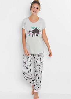 Bonprix Sloth Print Pyjamas