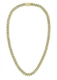 Boss Chain Light Yellow Gold IP Necklace