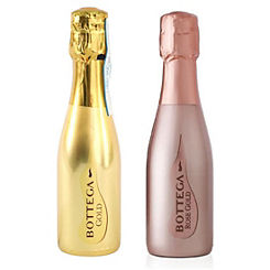 Bottega Miniature Duo Rose Gold Sparkling Rosé Wine & Bottega Gold Prosecco